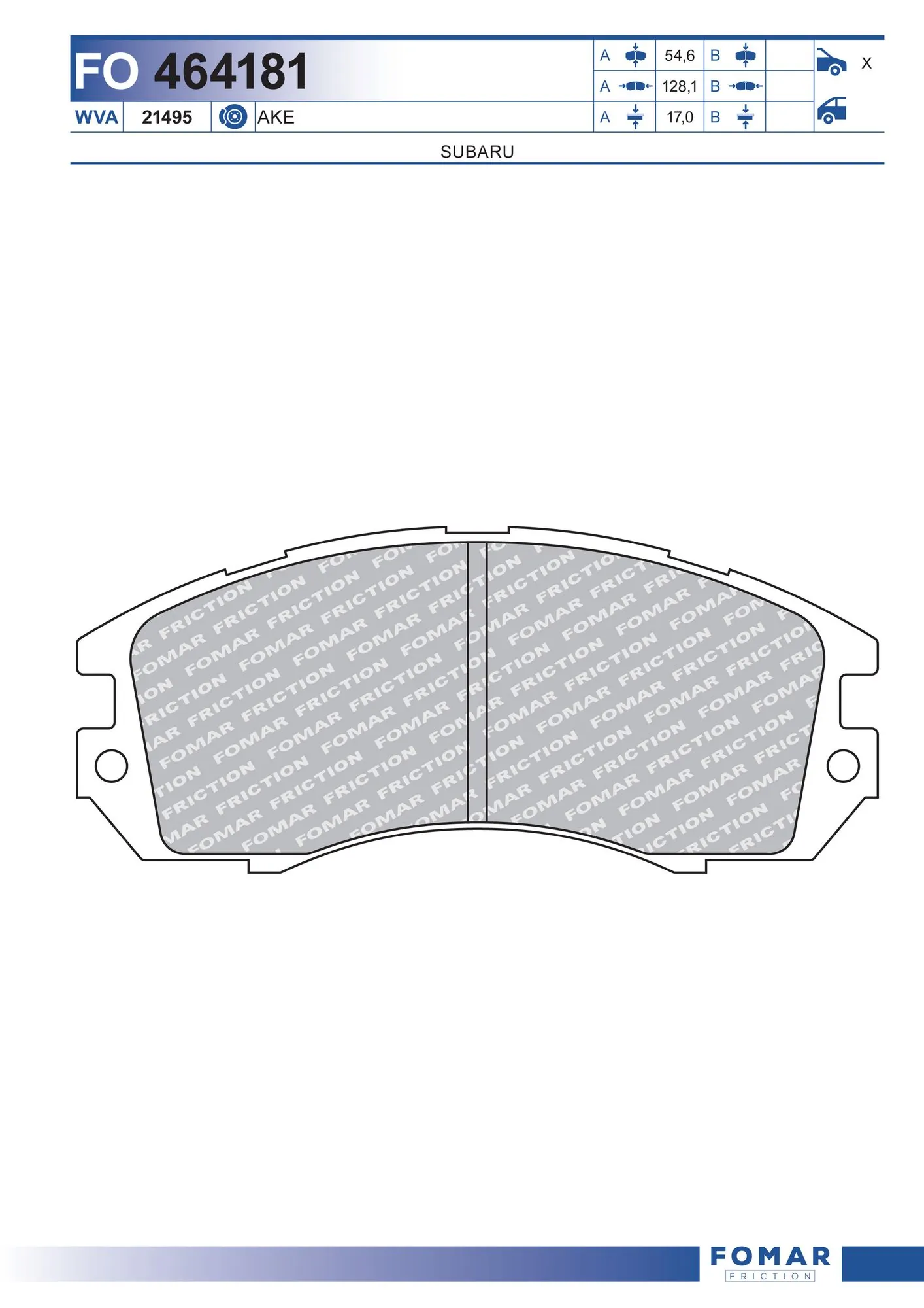 Brake Pad Set, disc brake